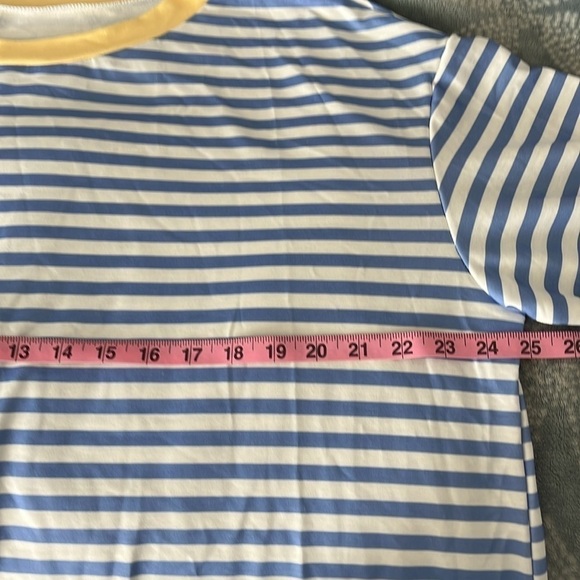 NWOT Women’s Blue And White Striped Top Size XXL - Picture 6 of 9
